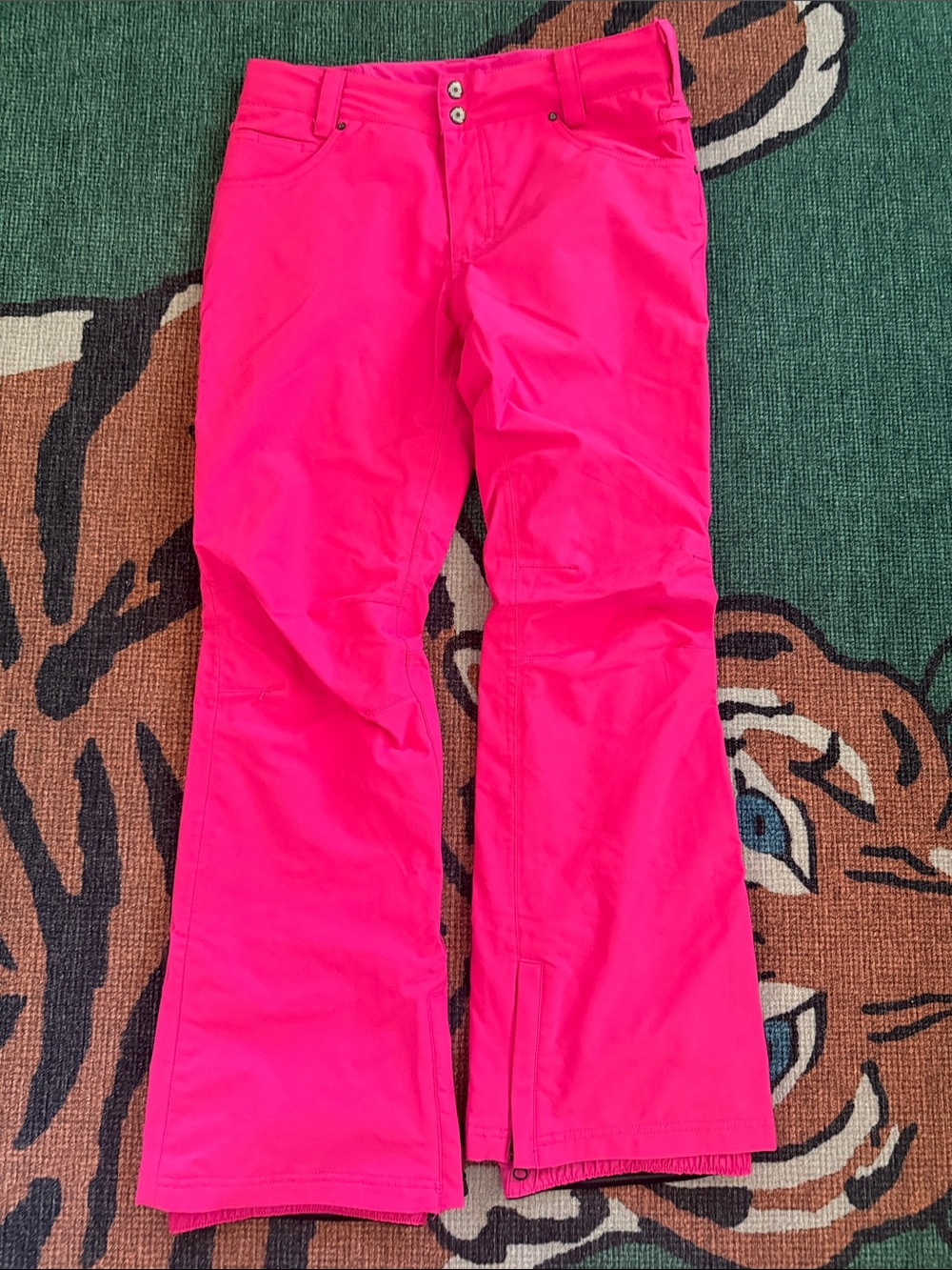 Hot pink snow pants